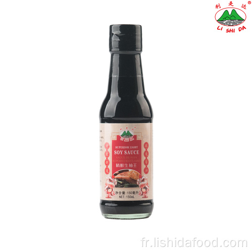 Sauce de soja légère de bouteille de verre de 150ml